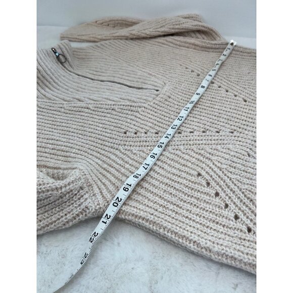 NWOT LINE Size M Label Georgia Half Zip Sweater Beige MSRP $345 - Picture 3 of 11